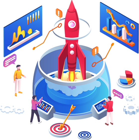 Rocket Launch Illustration